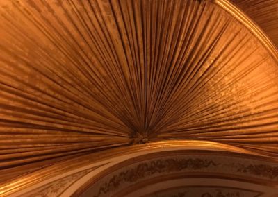detail du plafond -loge imperiale- tissu plisse