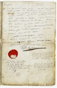 Testament de Napoléon Ier, conservé aux Archives nationales